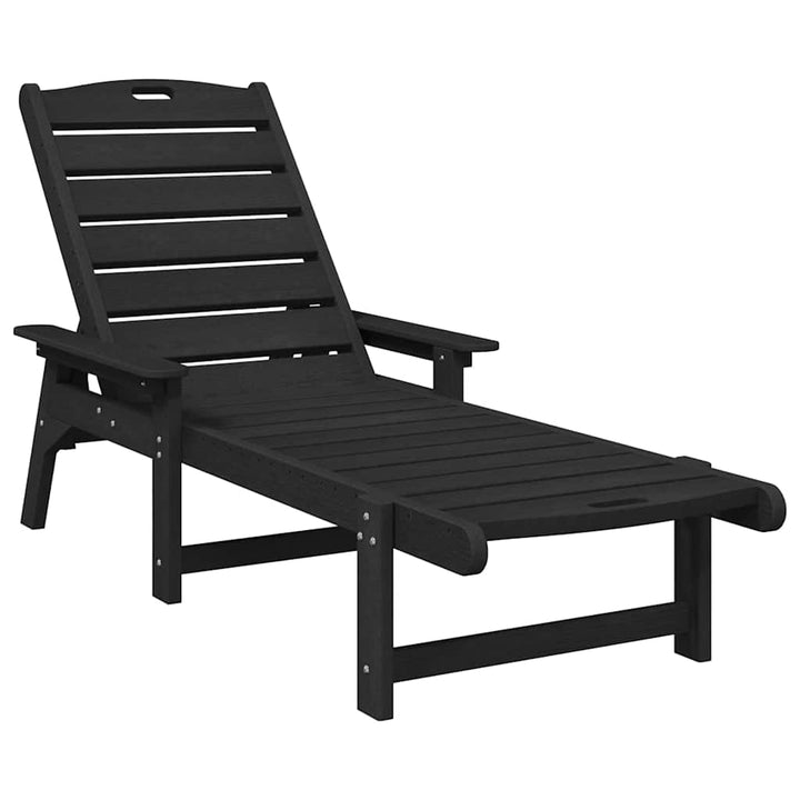 Solstol 2 pcs Sort 195,5 x 53 x 98,5 cm Polyethylen