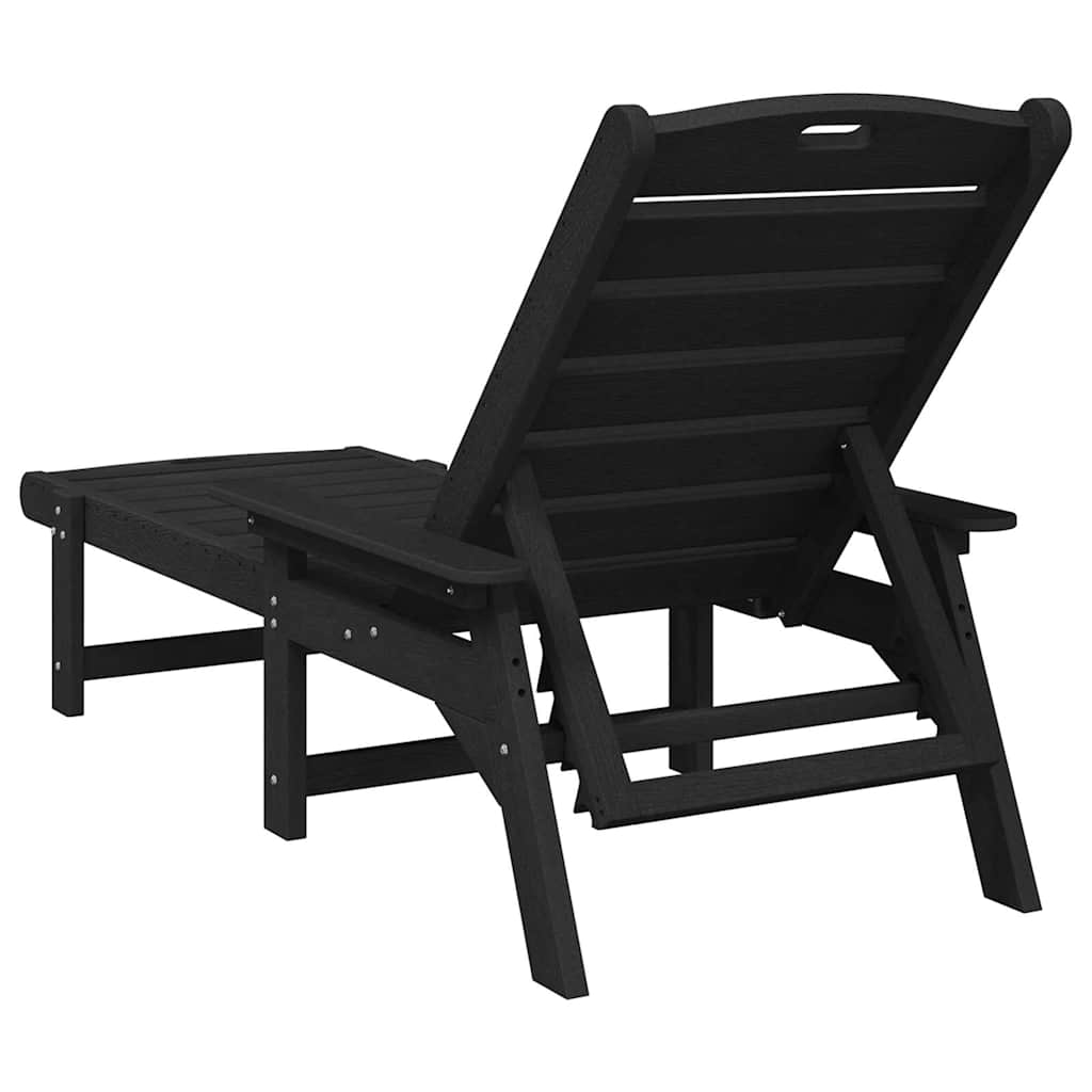 Solstol 2 pcs Sort 195,5 x 53 x 98,5 cm Polyethylen