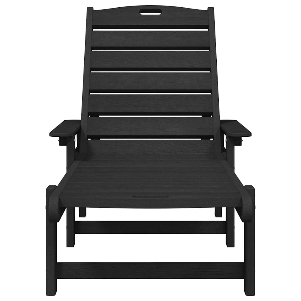 Solstol 2 pcs Sort 195,5 x 53 x 98,5 cm Polyethylen