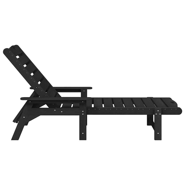 Solstol 2 pcs Sort 195,5 x 53 x 98,5 cm Polyethylen