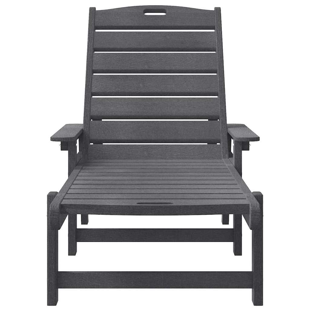 Solstol 2 pcs Lysegrå 195,5 x 53 x 98,5 cm Polyethylen