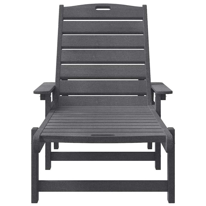 Solstol 2 pcs Lysegrå 195,5 x 53 x 98,5 cm Polyethylen