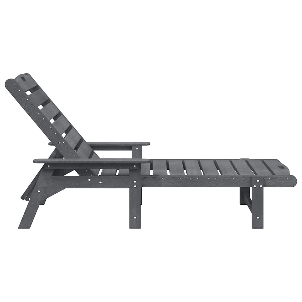 Solstol 2 pcs Lysegrå 195,5 x 53 x 98,5 cm Polyethylen