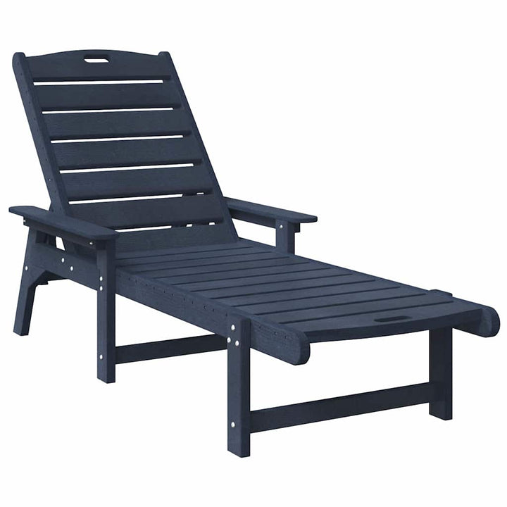 Solstol 3 pcs Marineblå Polyethylen