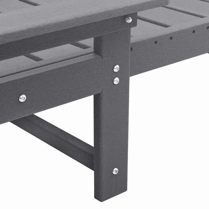 Solstol 3 pcs Lysegrå Polyethylen