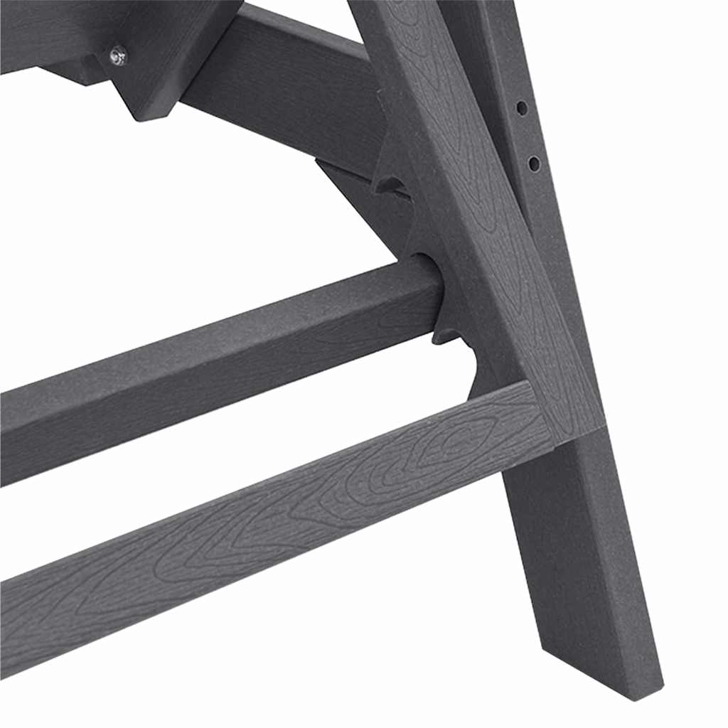 Solstol 3 pcs Lysegrå Polyethylen