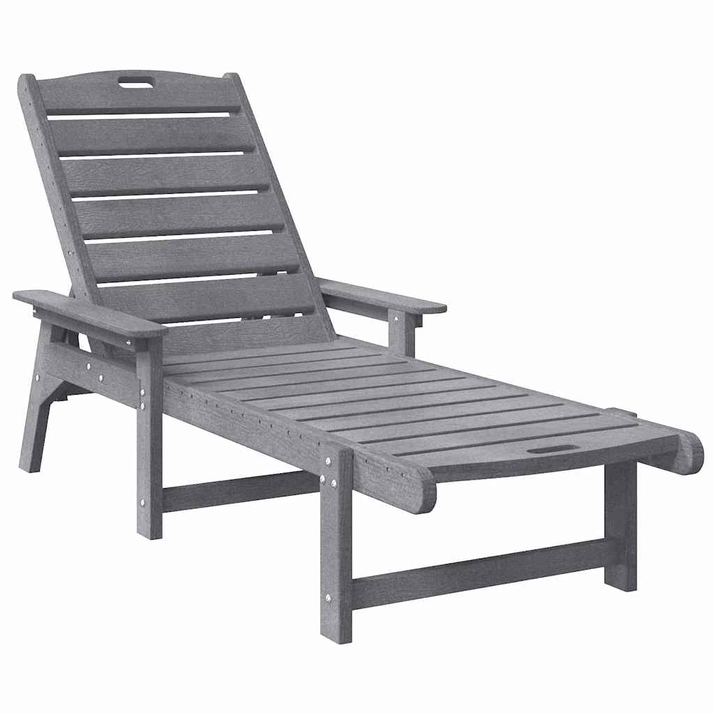 Solstol 3 pcs Lysegrå Polyethylen
