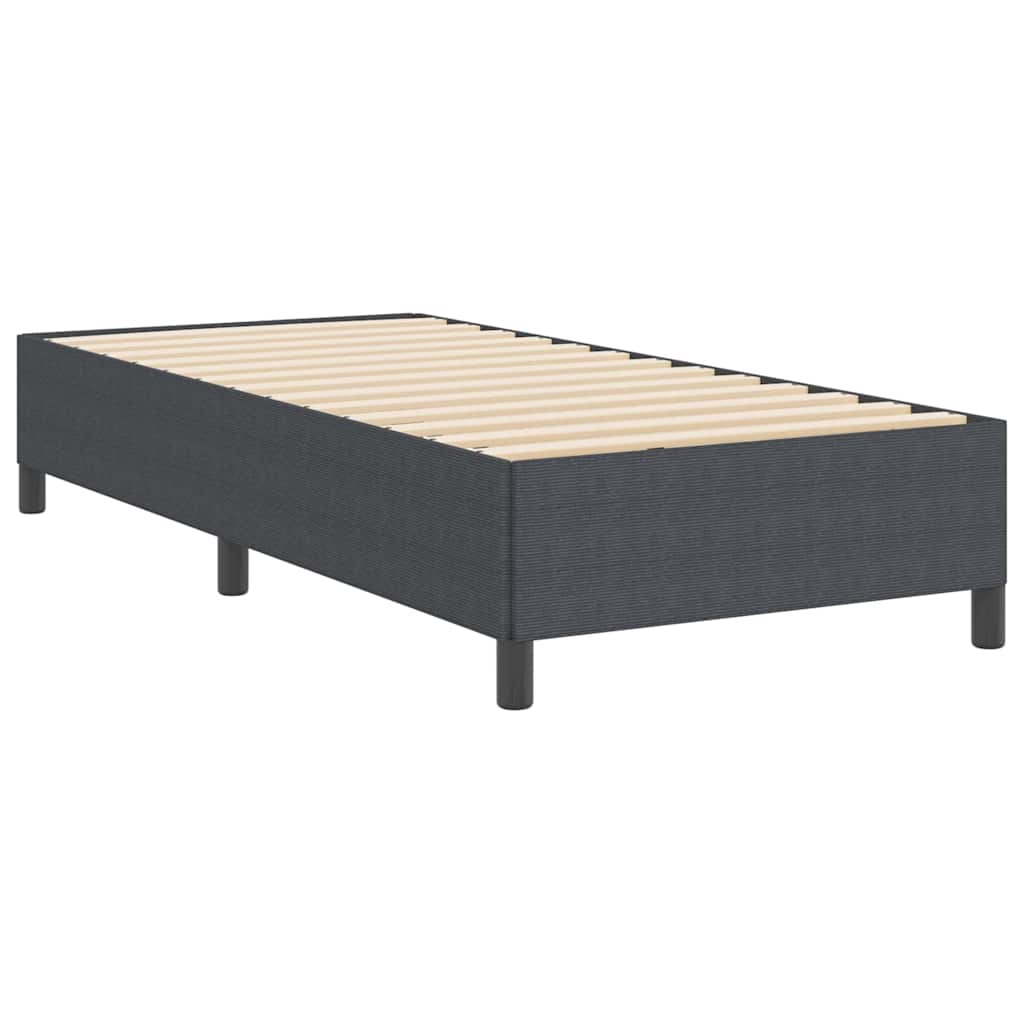 Box spring seng Mørkegrå 80 x 200 cm Velourstof