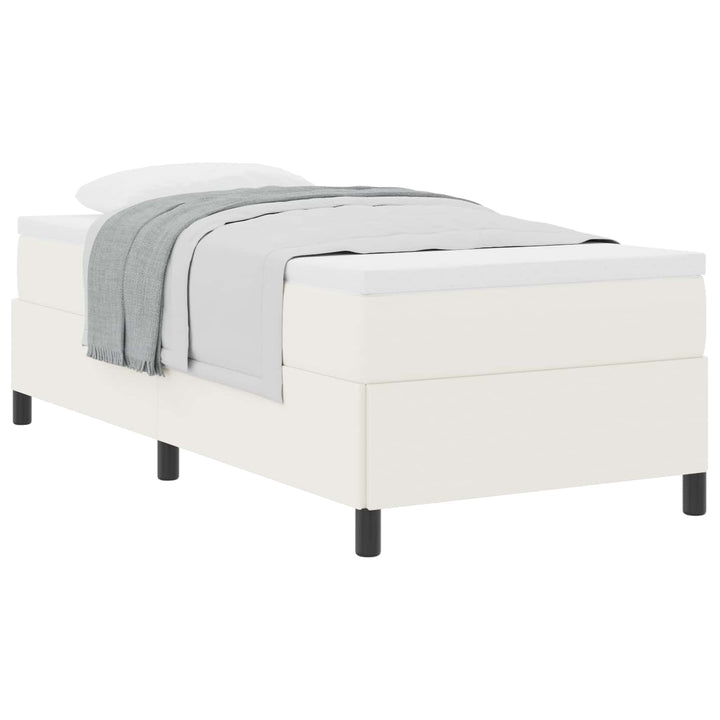 Box spring seng Creme 80 x 200 cm Velourstof