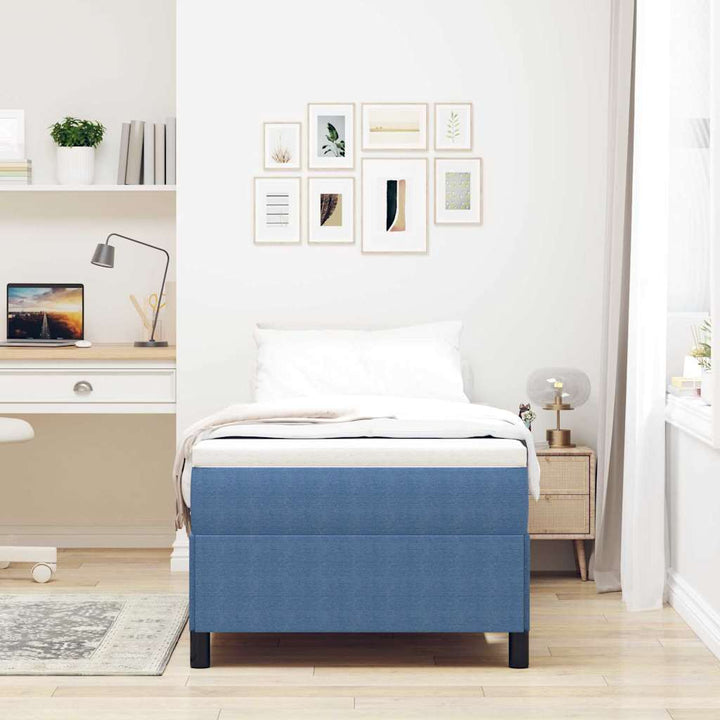 Box spring seng Blå 80 x 200 cm Velourstof
