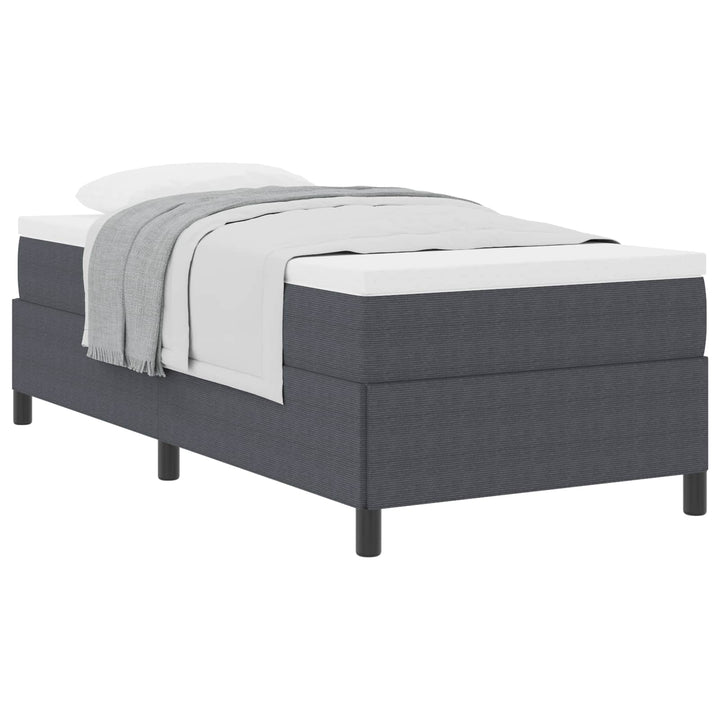 Box spring seng Mørkegrå 90 x 190 cm Velourstof