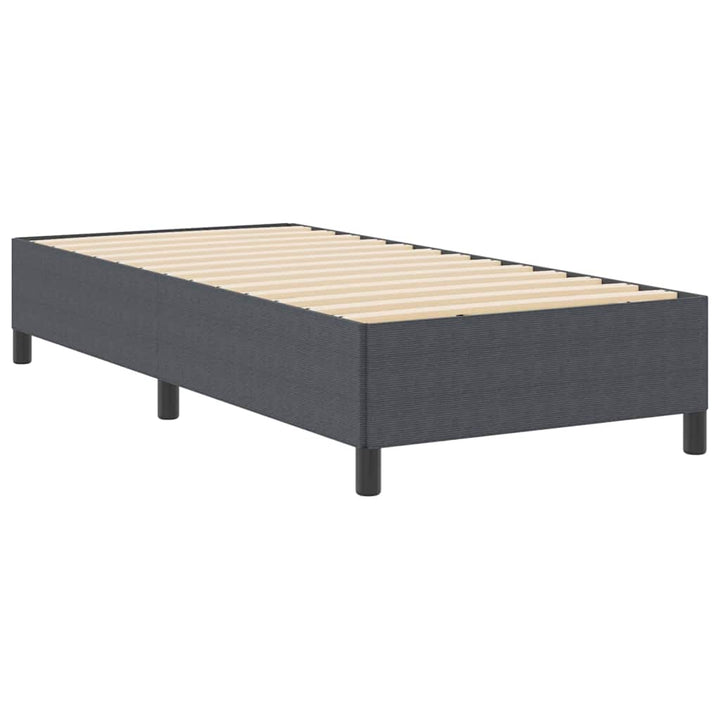 Box spring seng Mørkegrå 90 x 190 cm Velourstof