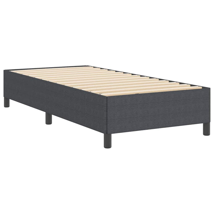 Box spring seng Mørkegrå 90 x 190 cm Velourstof