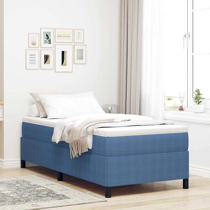 Box spring seng Blå 90 x 190 cm Velourstof