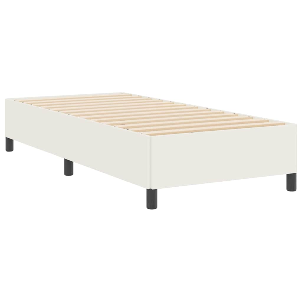 Box spring seng Cremefarvet 90 x 200 cm Velourstof