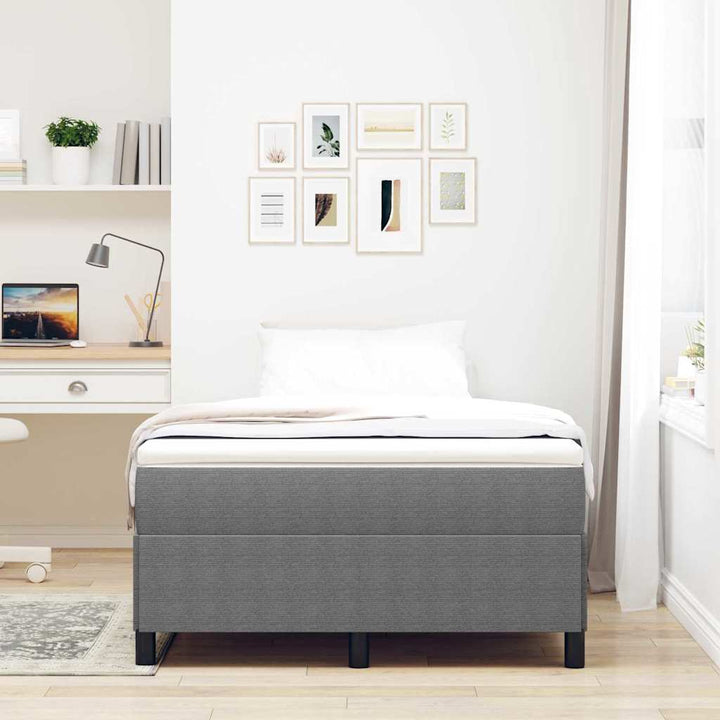Box spring seng Lysegrå 120 x 190 cm Velourstof