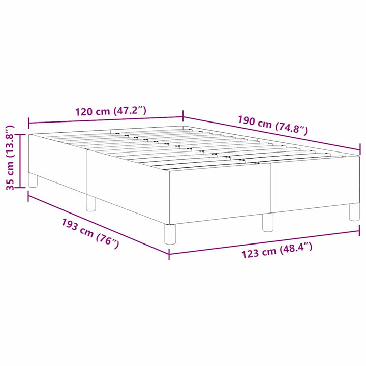 Box spring seng Grågrøn 120 x 190 cm Velourstof