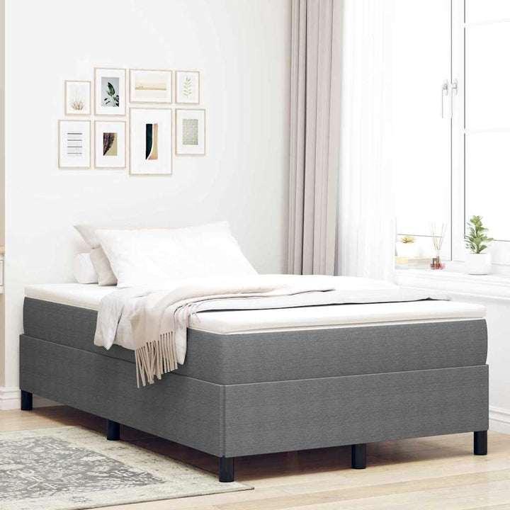 Box spring seng Lysegrå 120 x 200 cm Velourstof