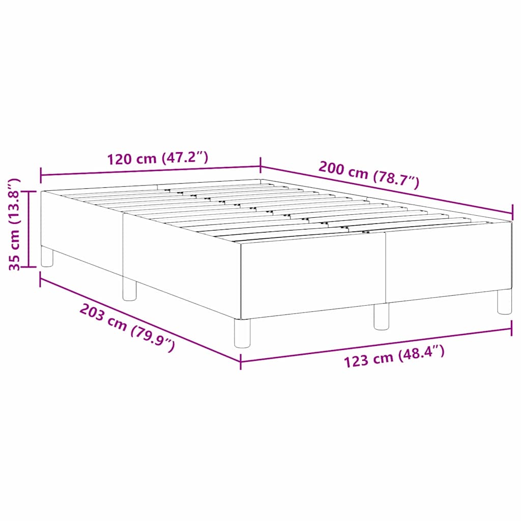 Box spring seng Blå 120 x 200 cm Velourstof