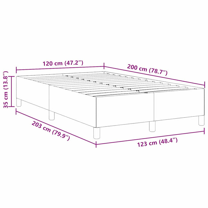 Box spring seng Blå 120 x 200 cm Velourstof