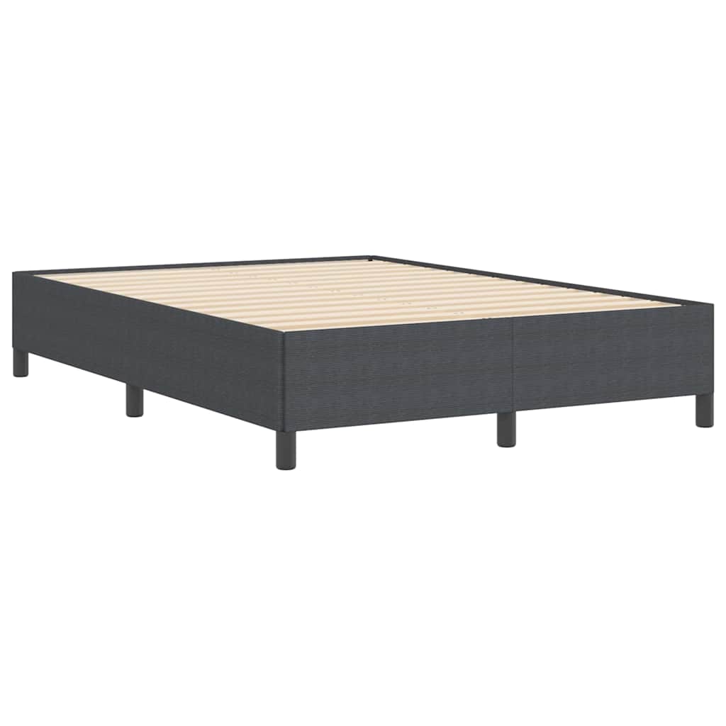 Box spring seng Mørkegrå 140 x 190 cm Velourstof