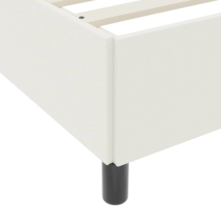 Box spring seng Cremefarvet 140 x 200 cm Velourstof