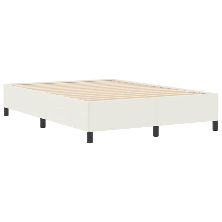 Box spring seng Cremefarvet 140 x 200 cm Velourstof