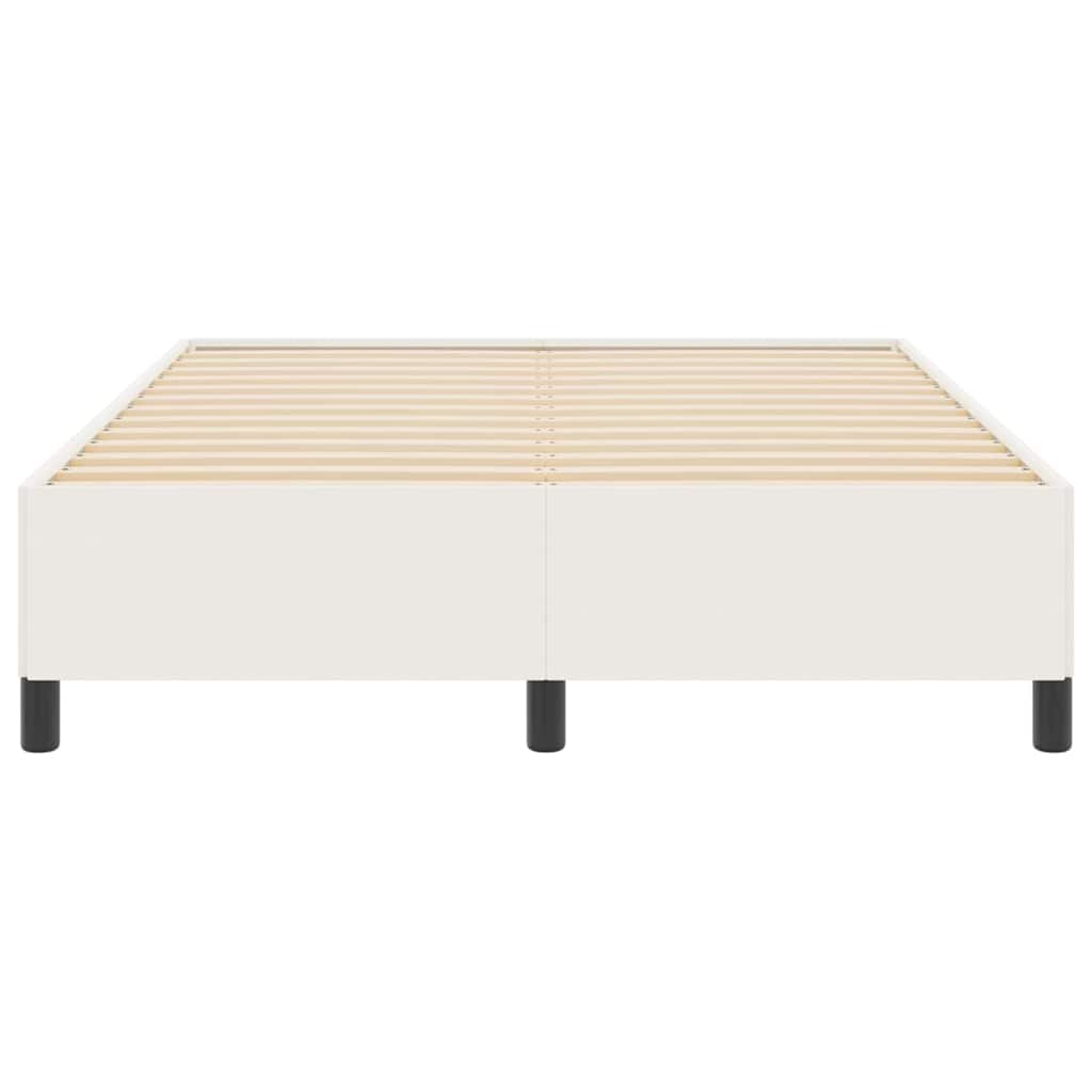 Box spring seng Cremefarvet 140 x 200 cm Velourstof