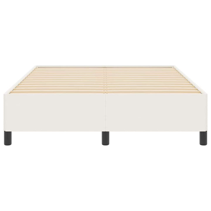 Box spring seng Cremefarvet 140 x 200 cm Velourstof
