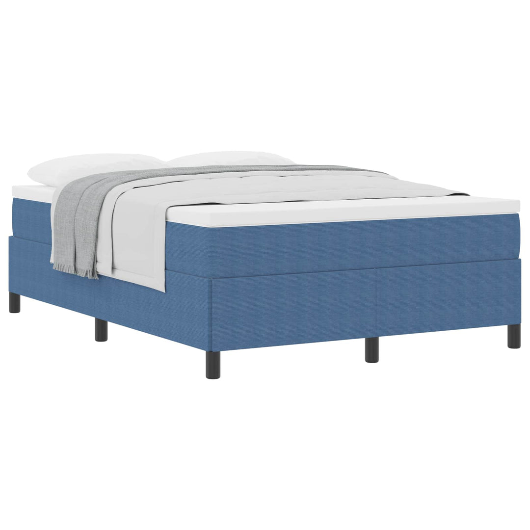 Box spring seng Blå 140 x 200 cm Velourstof