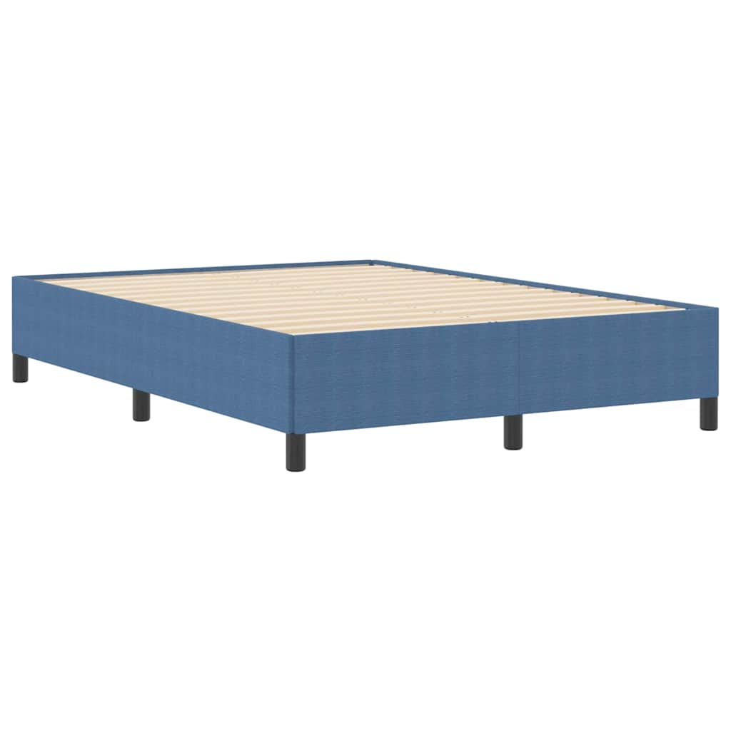 Box spring seng Blå 140 x 200 cm Velourstof
