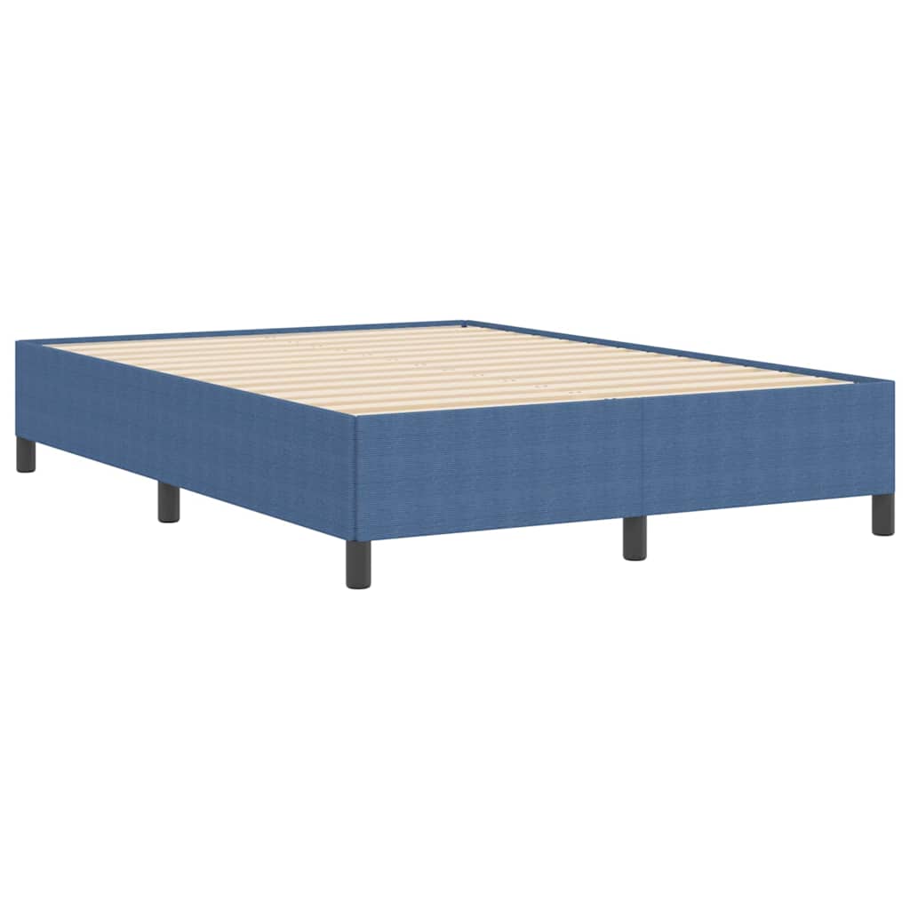 Box spring seng Blå 140 x 200 cm Velourstof
