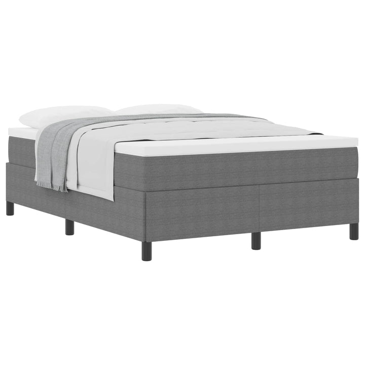 Box spring seng Lysegrå 160 x 200 cm Velourstof