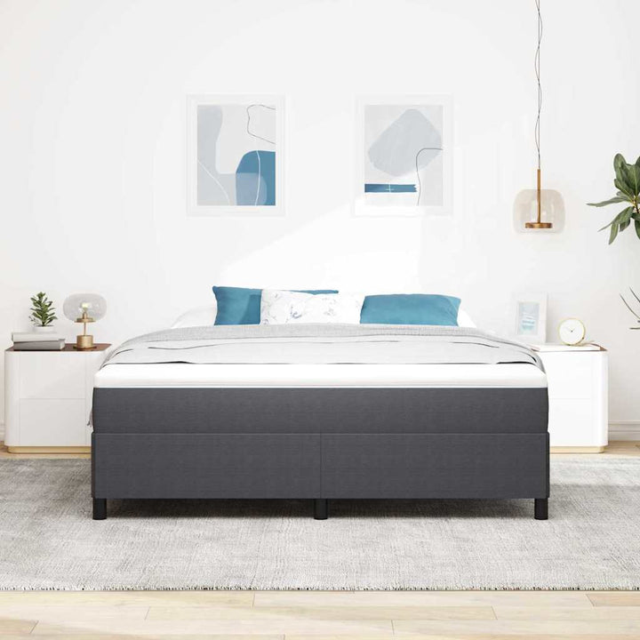 Box spring seng Mørkegrå 180 x 200 cm Velourstof