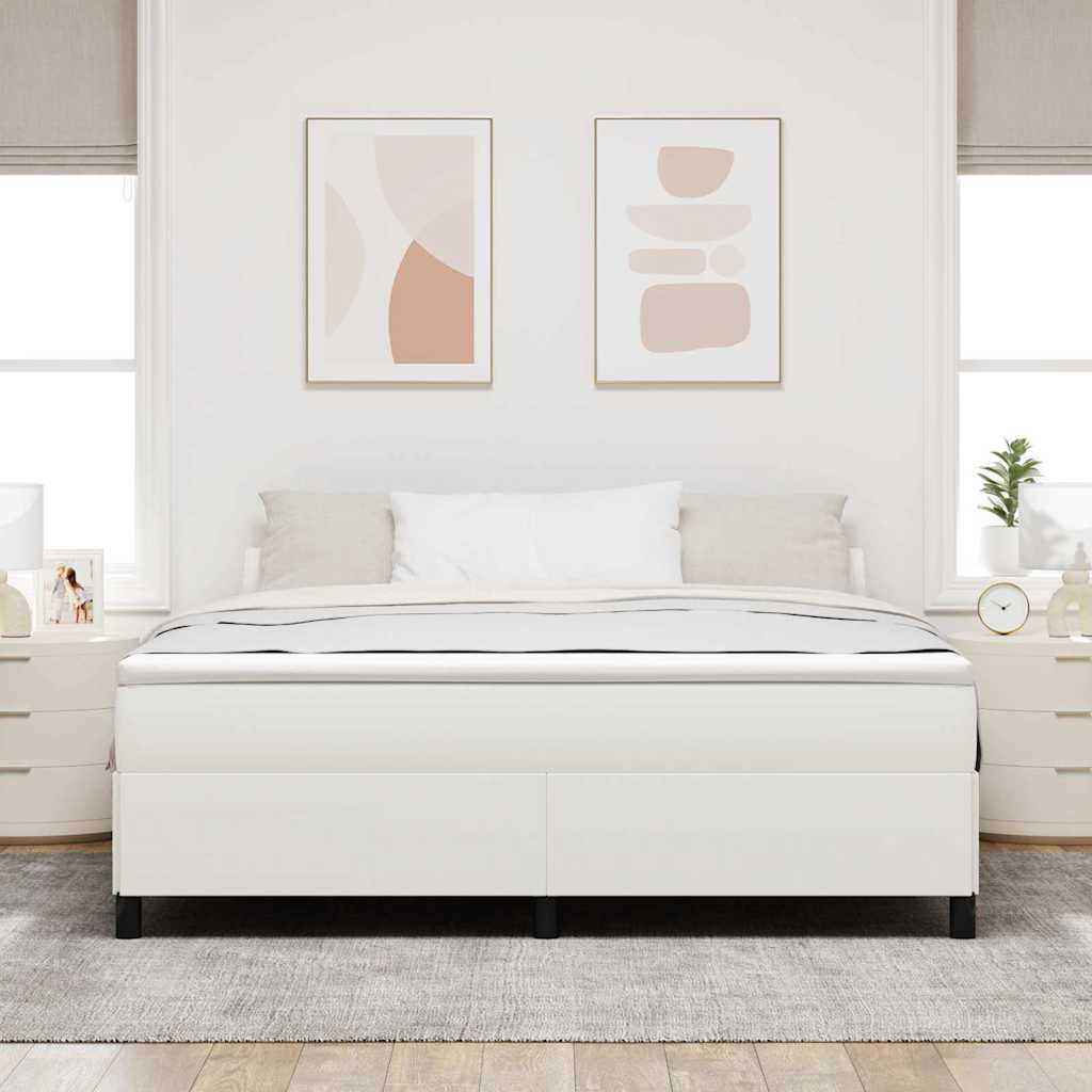 Box spring seng Cremefarvet 180 x 200 cm Velourstof