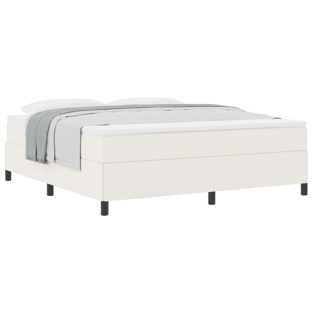 Box spring seng Cremefarvet 180 x 200 cm Velourstof