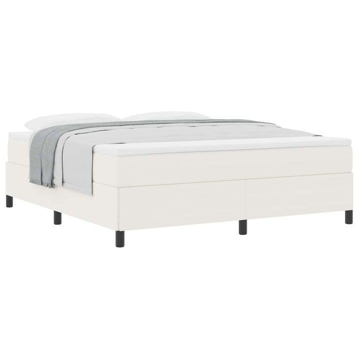 Box spring seng Cremefarvet 180 x 200 cm Velourstof