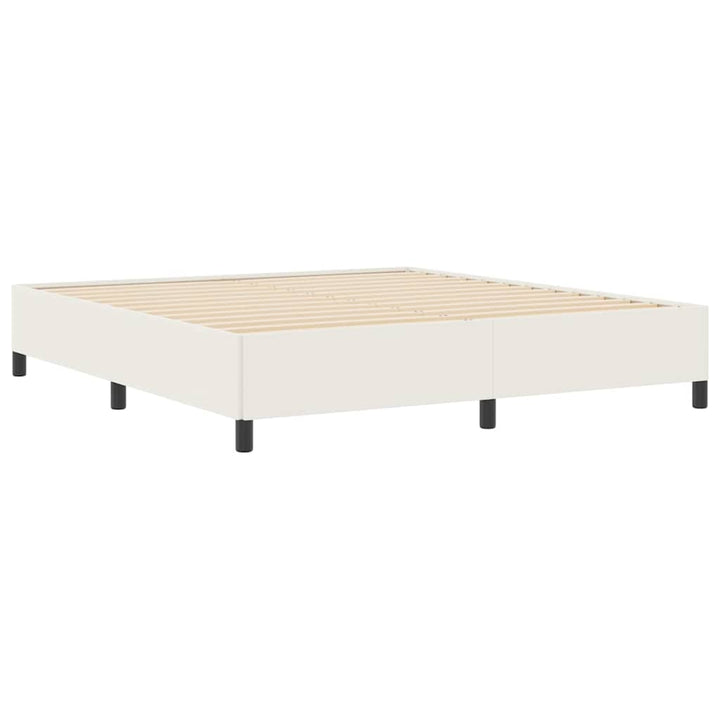 Box spring seng Cremefarvet 180 x 200 cm Velourstof