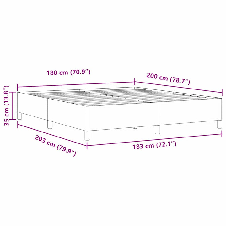 Box spring seng Cremefarvet 180 x 200 cm Velourstof