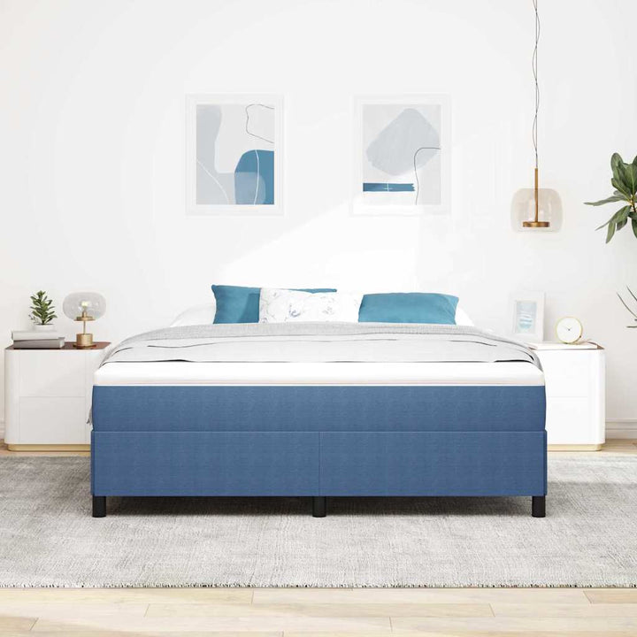 Box spring seng Blå 180 x 200 cm Velourstof