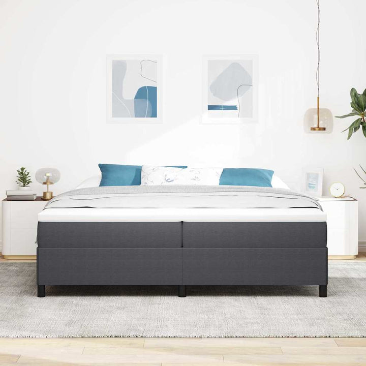 Box spring seng Mørkegrå 200 x 200 cm Velourstof