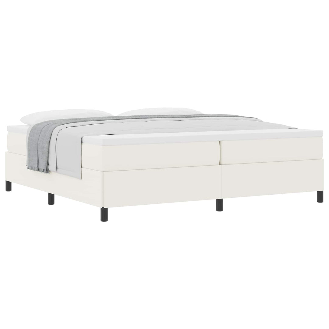 Box spring seng Cremefarvet 200 x 200 cm Velourstof
