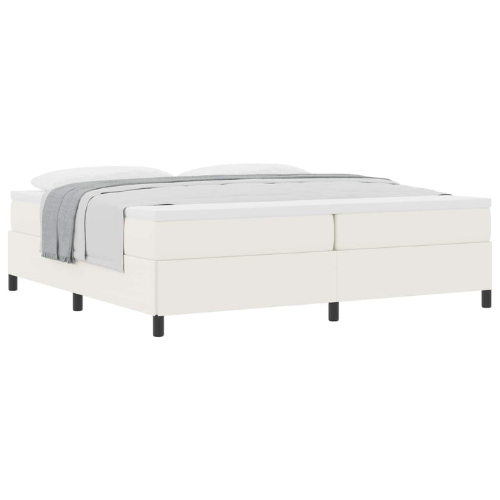 Box spring seng Cremefarvet 200 x 200 cm Velourstof