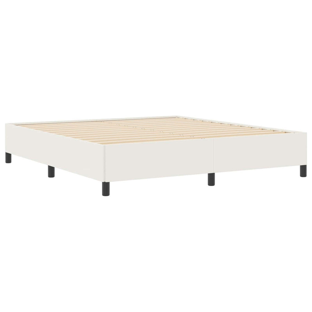 Box spring seng Cremefarvet 200 x 200 cm Velourstof