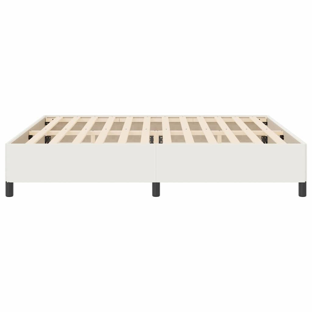 Box spring seng Cremefarvet 200 x 200 cm Velourstof