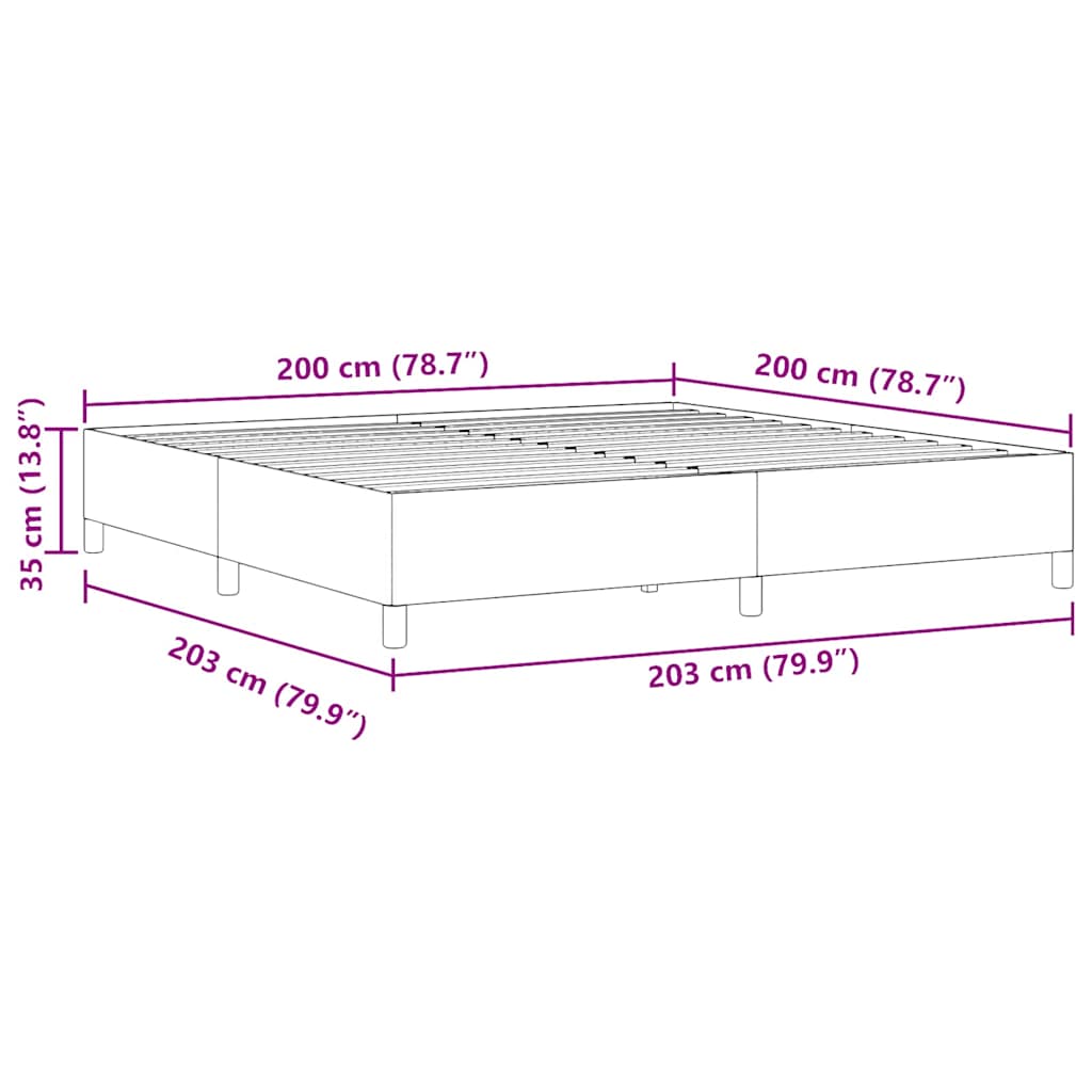 Box spring seng Grågrøn 200 x 200 cm Velourstof