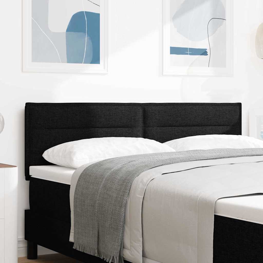 Hovedgærde Sort 144 cm Stof