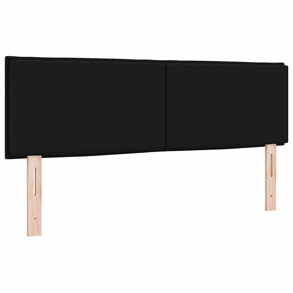 Hovedgærde Sort 144 cm Stof