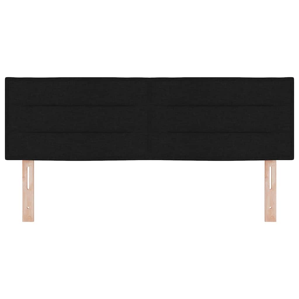 Hovedgærde Sort 144 cm Stof
