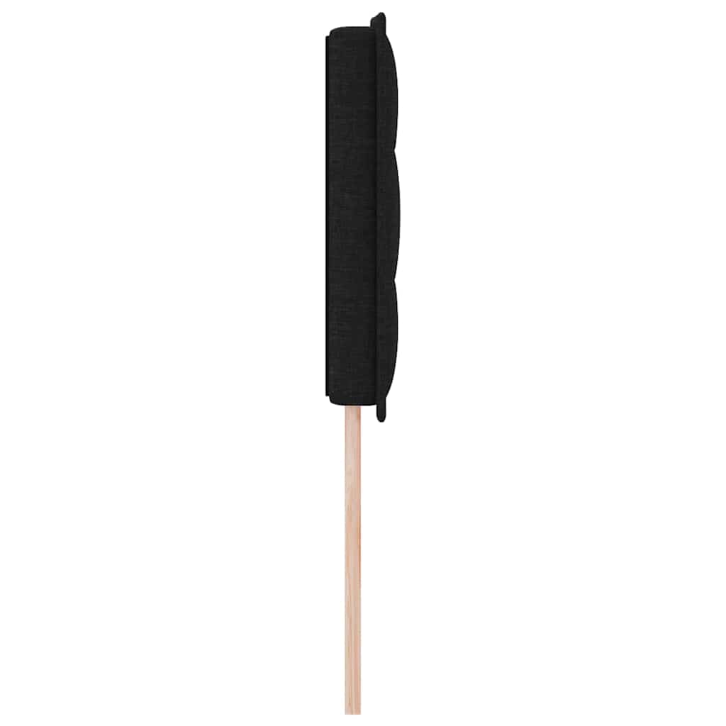 Hovedgærde Sort 144 cm Stof